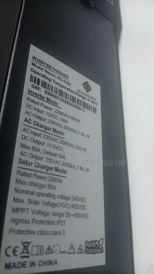 Smart Hybrid Inverter Type 2200kva/12volts