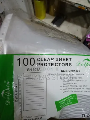Pack of 100 Dolphin Clear Sheet Protectors With a Heavy-Duty