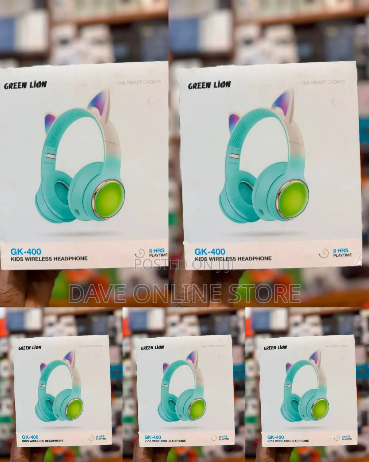 Green Lion GK-400 (Also Known as GL-400) Kids Wireless Headphones.