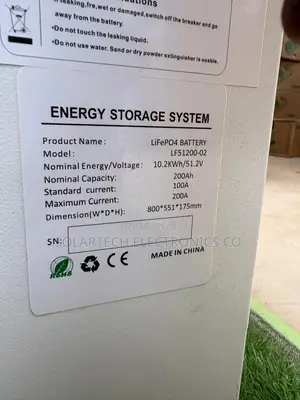10.2kWh 51.2V 200Ah LiFePO4 Lithium Battery | 200A Max Current