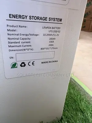 10.2kWh Lithium LiFePO4 Battery 51.2V 200Ah | Model LF51200-02