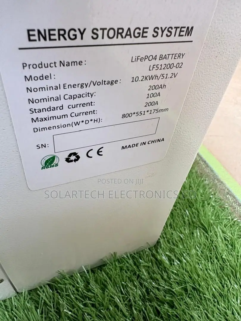 10.2kWh 51.2V Lithium Battery | 200Ah LiFePO4 | 200A Maximum