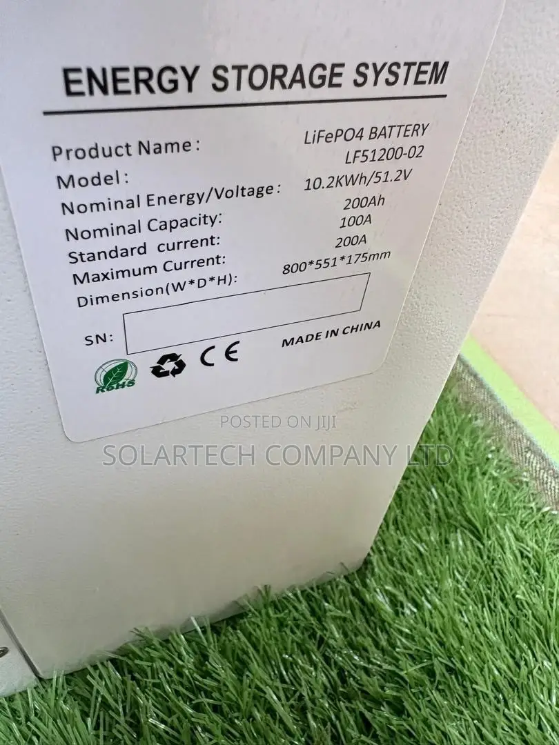 10.2kWh 51.2V Lithium Battery | 200Ah LiFePO4 | 200A Maximum