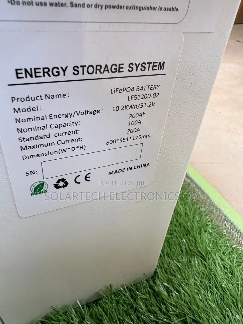 10.2kWh LiFePO4 Battery | 51.2V 200Ah LF51200