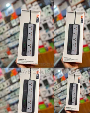 Porodo 3000W 5AC Universal Power Strip