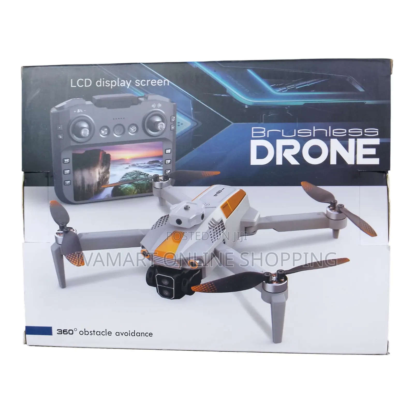 Brushless Camera Drone With LCD Screen Remote, 360° Obstacle Avoidance