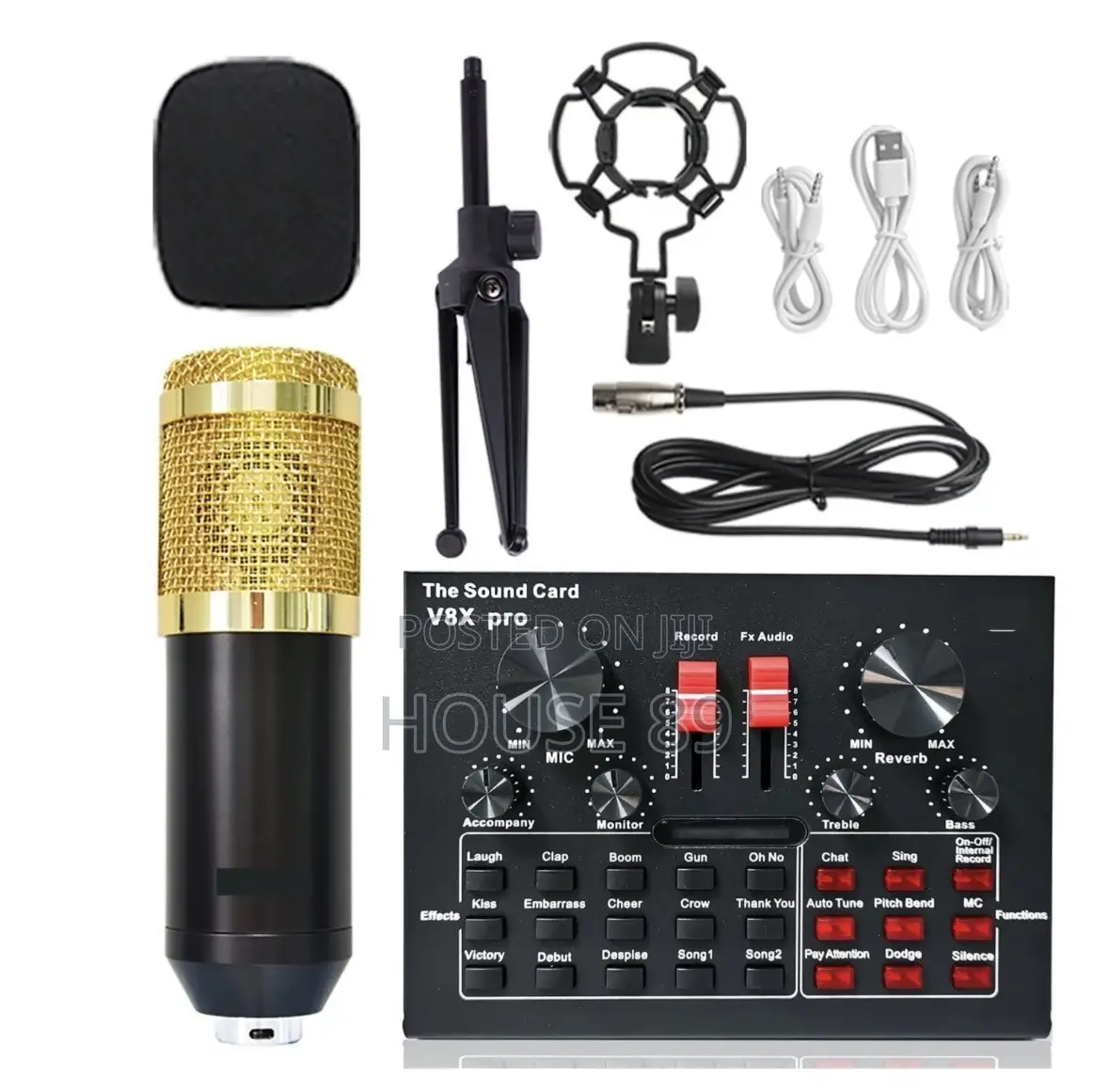 V8K Live Sound Card and BM-800 Condenser Microphone Bundle