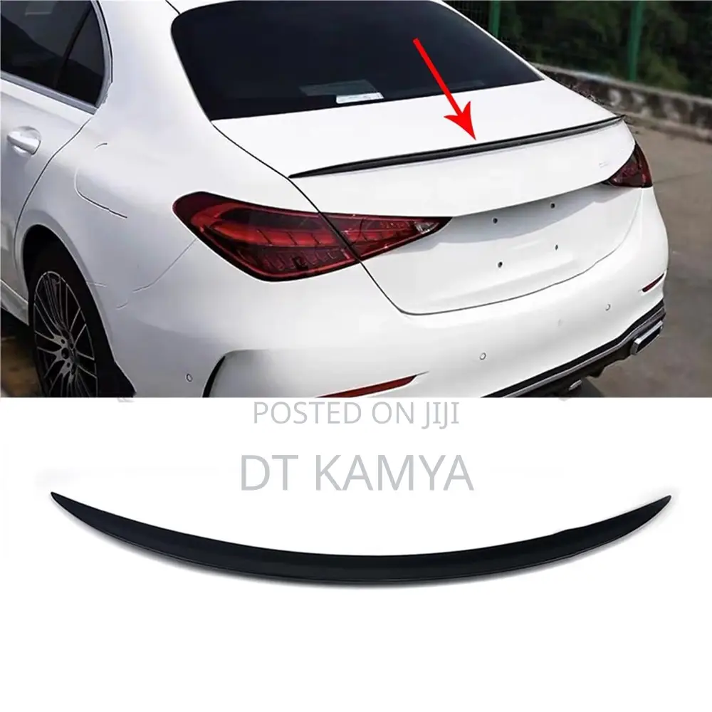 Black Soft Rear Boot Spoiler Universal Rubber Sticker Spoiler
