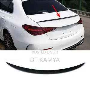 Black Soft Rear Boot Spoiler Universal Rubber Sticker Spoiler
