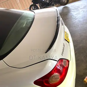 Black Soft Rear Boot Spoiler Universal Rubber Sticker Spoiler