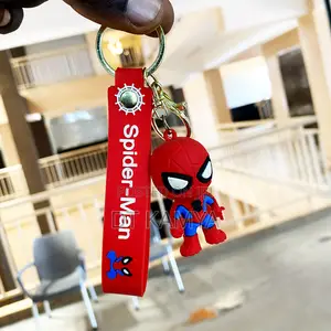 Spiderman Keychain - Anime Cartoon Keyholder - Cute Fancy 3D - Keyring
