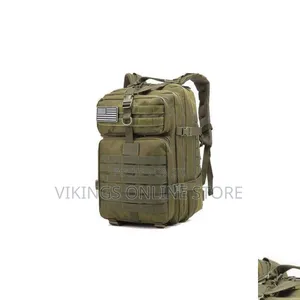 Olive Green Tactical Military Assault Backpack Features a Rugged MOLLE