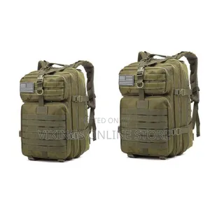 Olive Green Tactical Military Assault Backpack Features a Rugged MOLLE