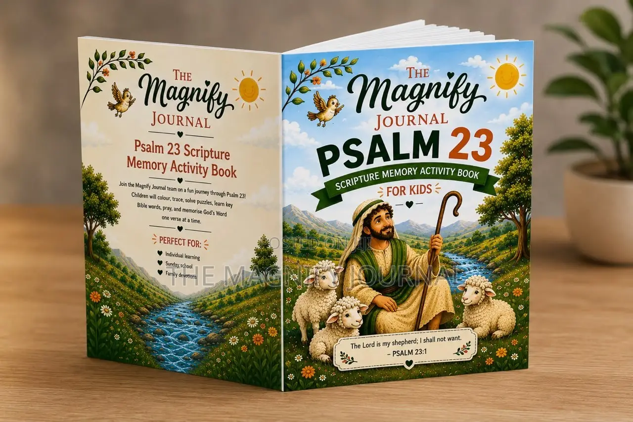 The Magnify Journal - Psalm 23 - Scripture Memory Activity Book 4 Kids