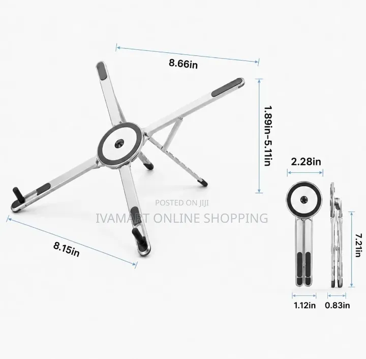 Portable Multi-Functional Mobile Phone / Laptop Holder – Foldable