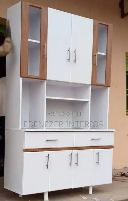 Brown and Wite Sideboard