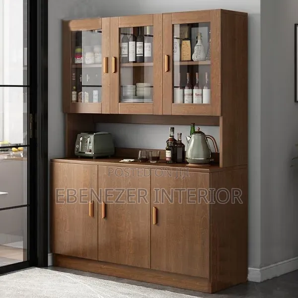 Brown and Wite Sideboard