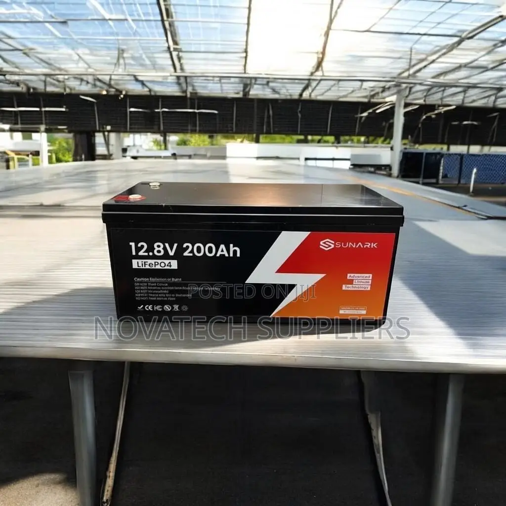 Premium SUNARK 12.8V 200Ah LiFePO4 Solar Battery | 2.56kWh Capacity