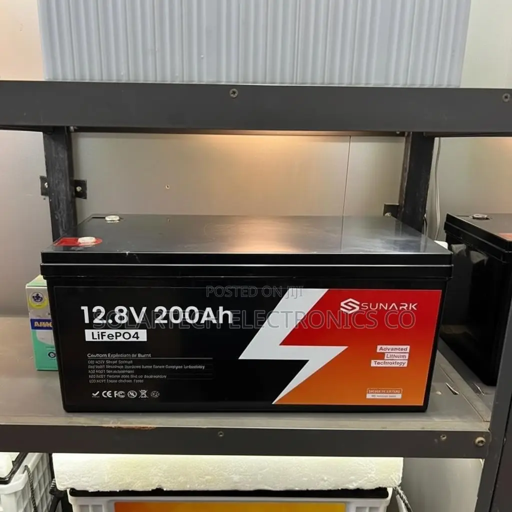 SUNARK 12.8V 200Ah LiFePO4 Lithium Battery | 2.56kWh