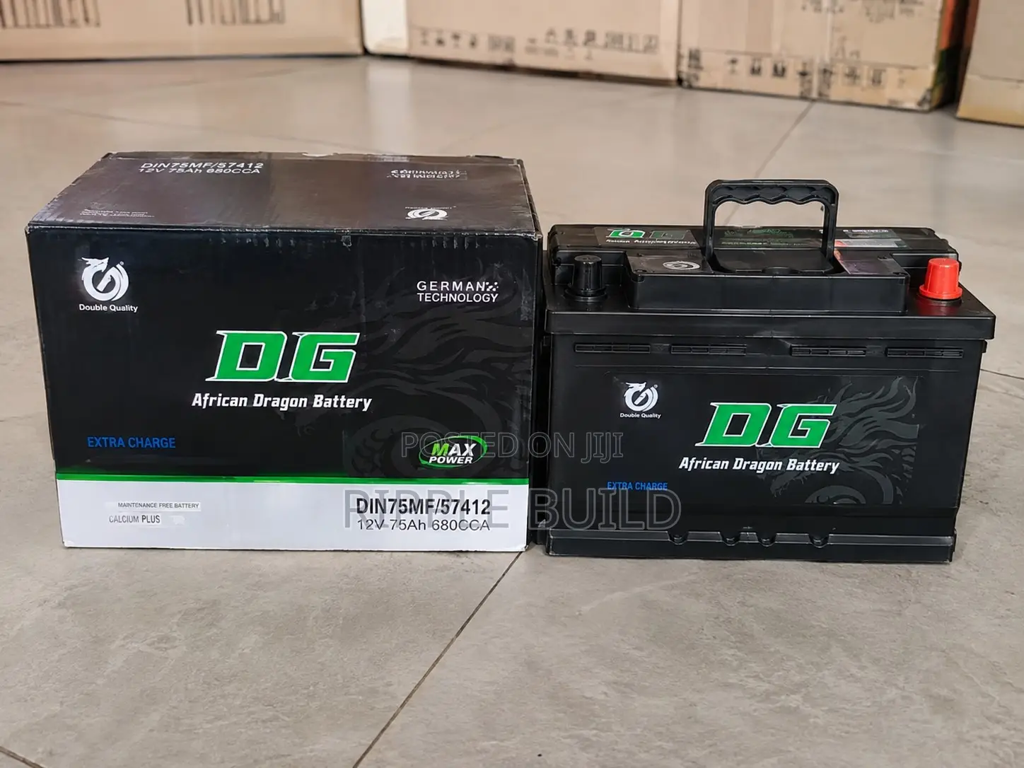 Din75 (Mf57412) Maintenance Free Car Battery 12v 75ah 680cca