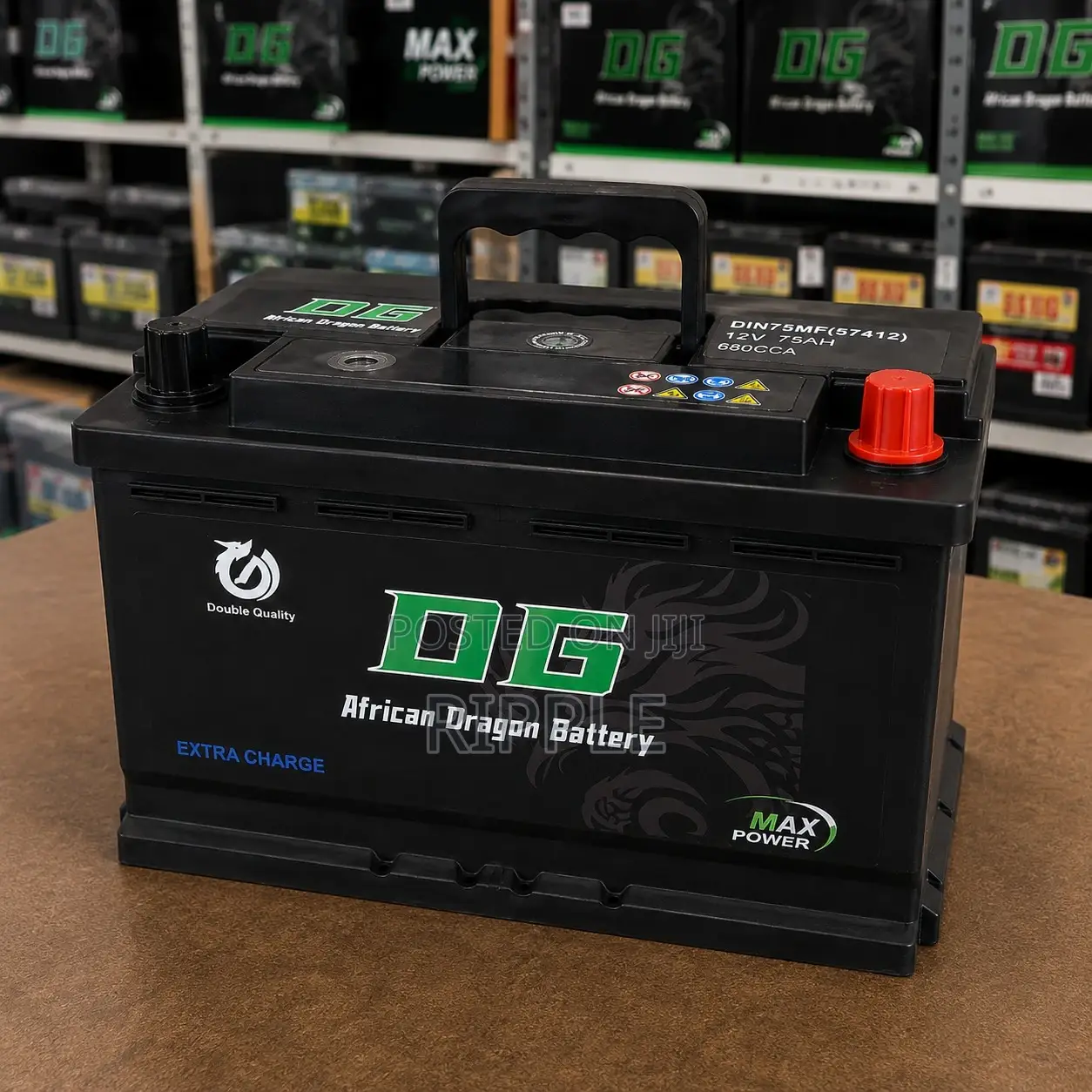 75ah Dg African Dragon Din75 Mf57412 680cca Mf Car Battery 12v