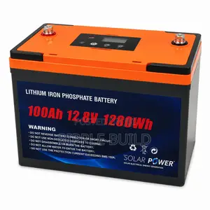 100Ah LiFePO4 Lithium Battery 1.28kWh Solar Backup 12V