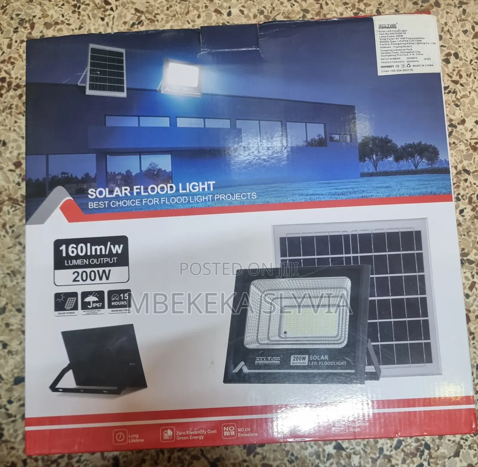 Solar Flood Light/ 200Watts Solar Led Light With Remote White Warm