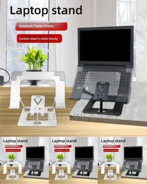 Dual-Functional Ergonomic Laptop Phone Stand.