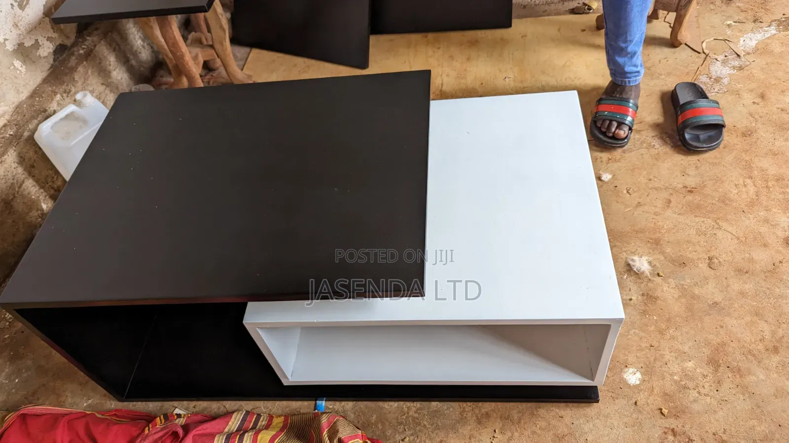 Black and White Coffee Table With Storage | Modern Center Table 