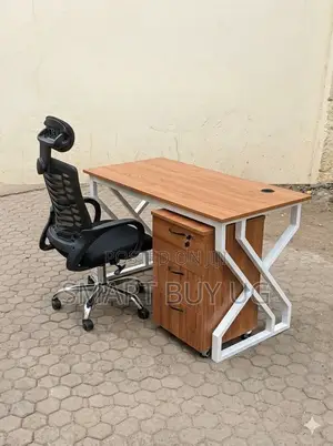 Office Desk 120cm With 3 Drawers | Study Reading Table 