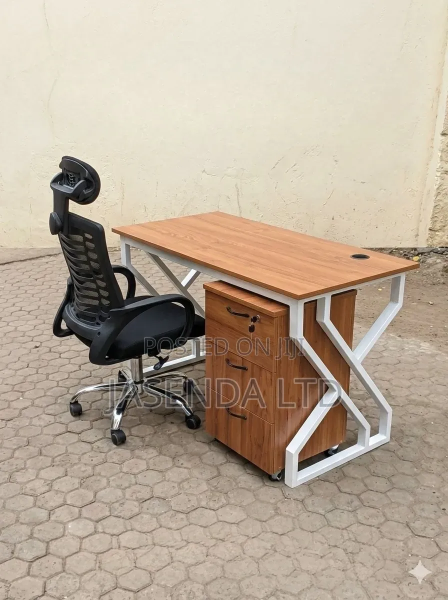 Office Desk 120cm With 3 Drawers | Study Reading Table 