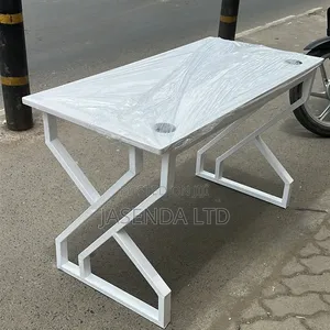 Executive Office Desk 120cm Black | Metallic Work Table With Drawers