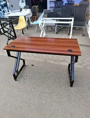 Modern Office Table With Metallic Frame | 4ft Work Table