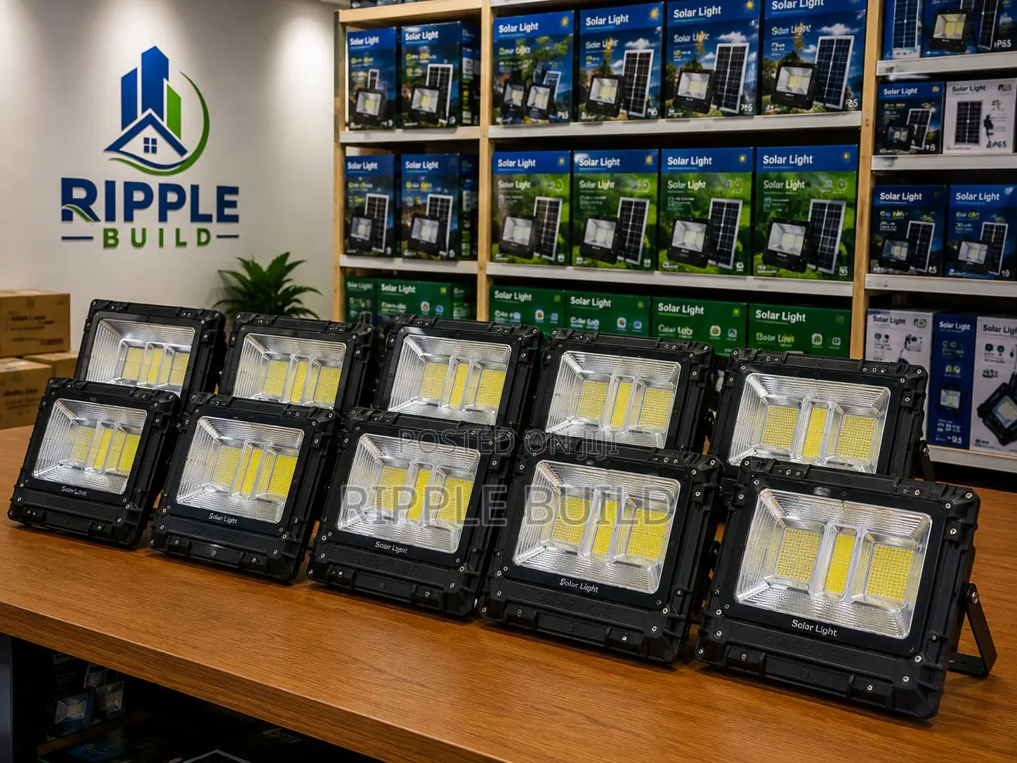 500W Solar LED Flood Light With Panel Remote Control