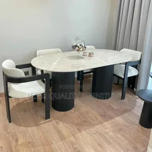 Luxurious Black Space Saving Four Seater Dining