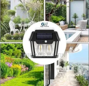 Outdoor Solar Powered Wall Lantern With Edison-Style