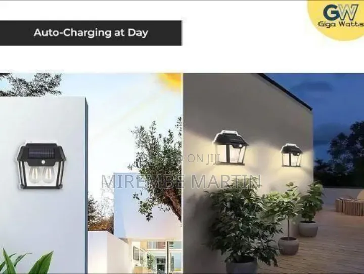 Efficient Solar-Powered Outdoor Motion Sensor Wall Light