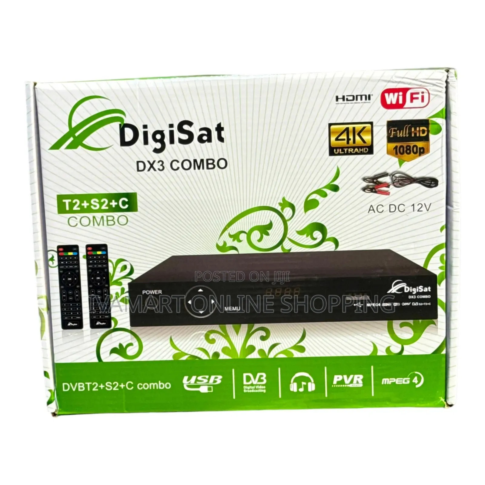 DigiSat DX3 Combo Free to Air HD Decoder – Ultra HD, DVB-T2/S2/C