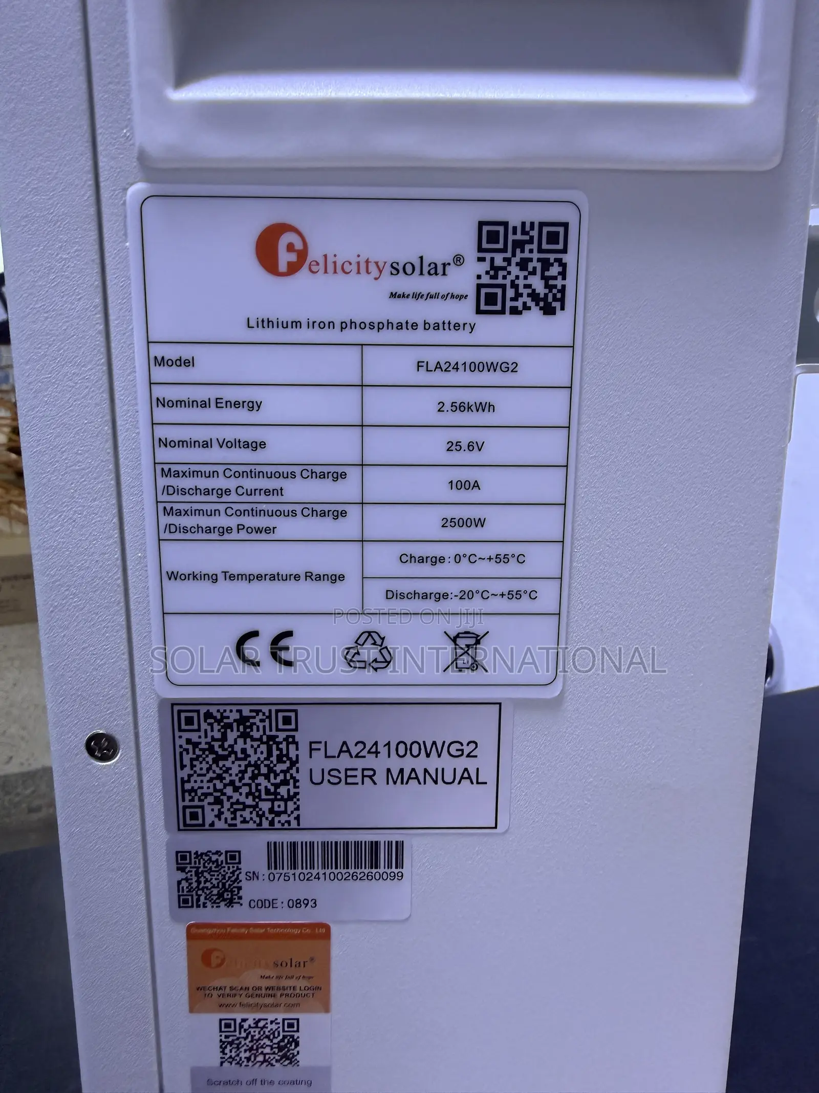 2.5kwh Lithium Battery Felicity