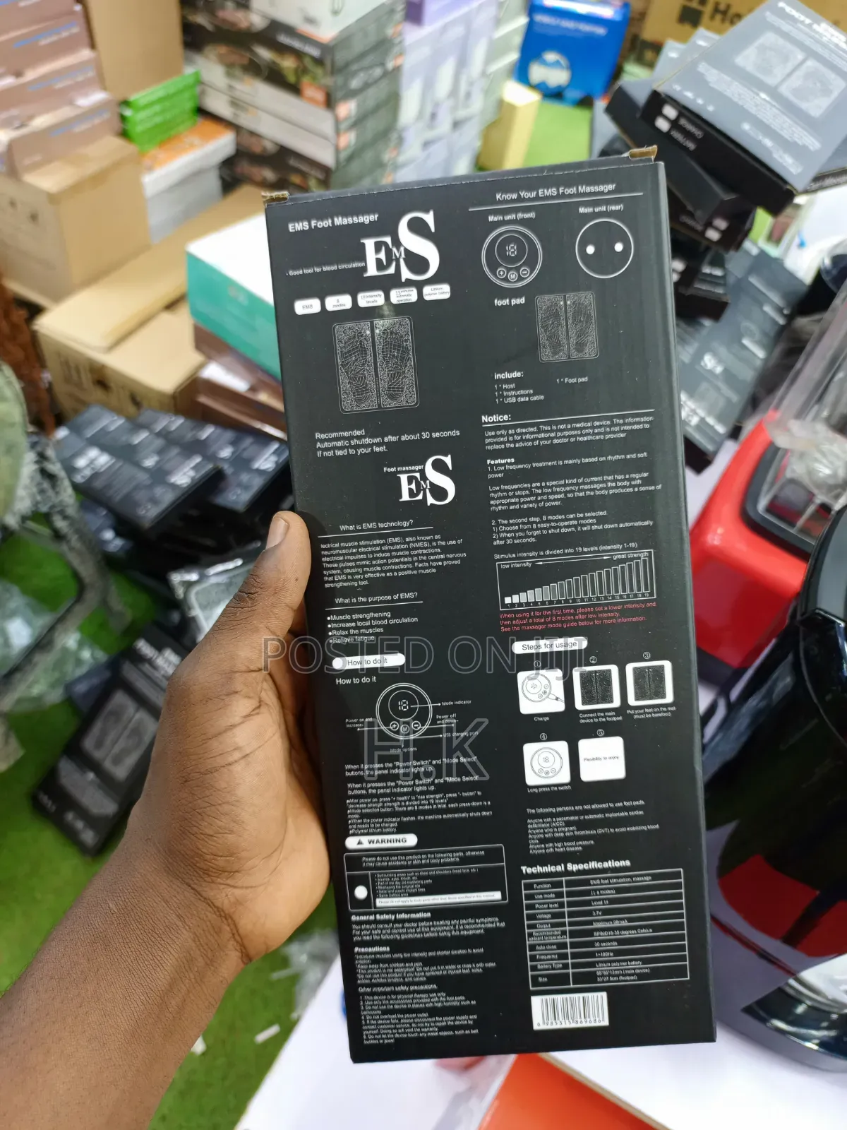 EMS Foot Massager Utilizes Electrical Muscle Stimulation Technology
