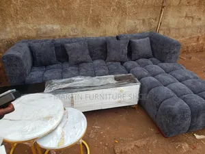 6 Seater Bubble Grey Sofa Set Simple Package