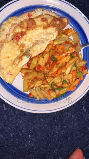Tasty Chips With Omlette