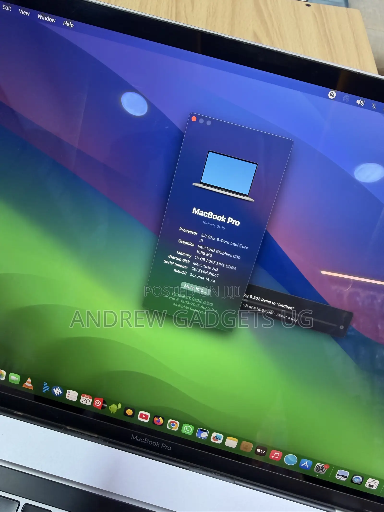 Laptop Apple MacBook Pro 2019 16GB Intel Core i9 SSD 1T
