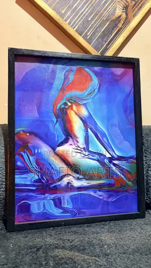 Modern Original Art Framed Canvas