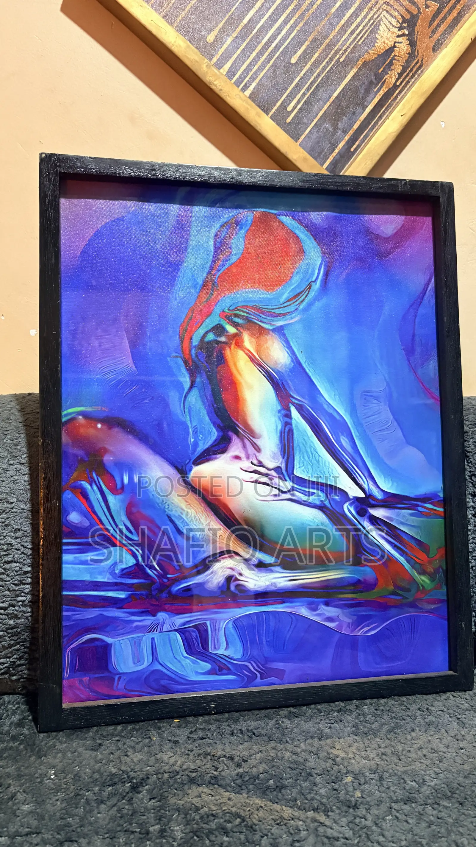 Modern Original Art Framed Canvas