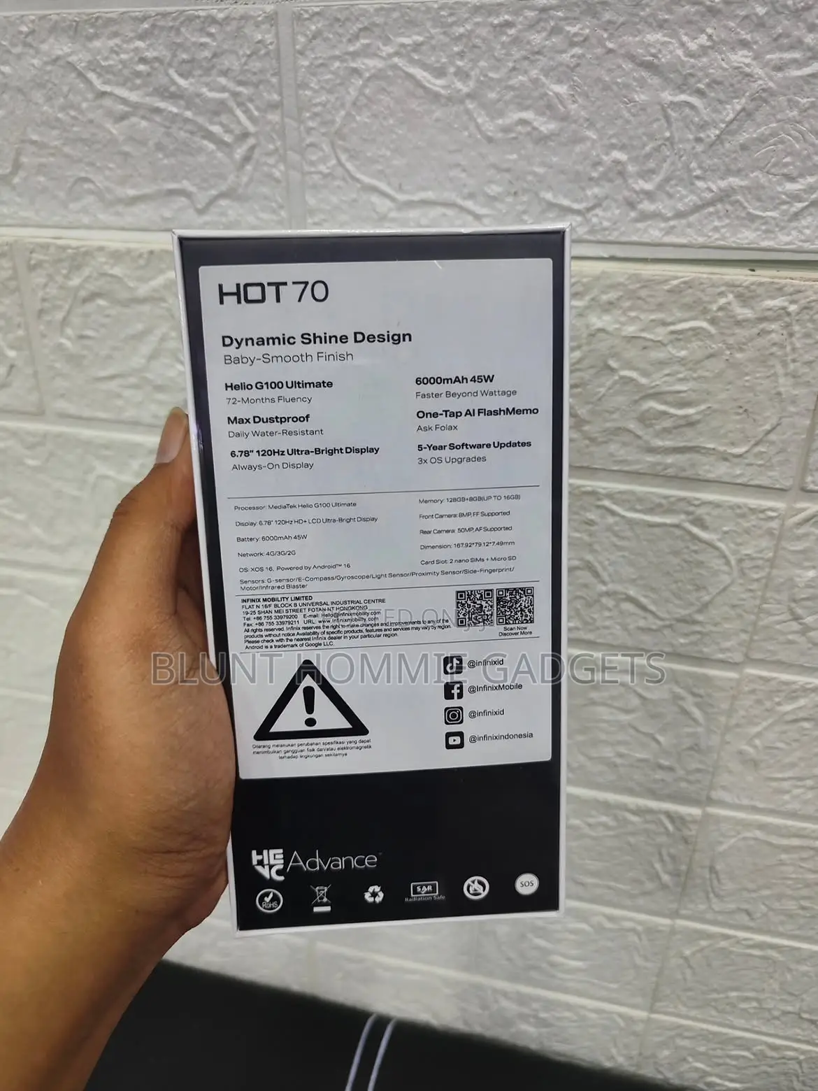 New Infinix Hot 70 128 GB