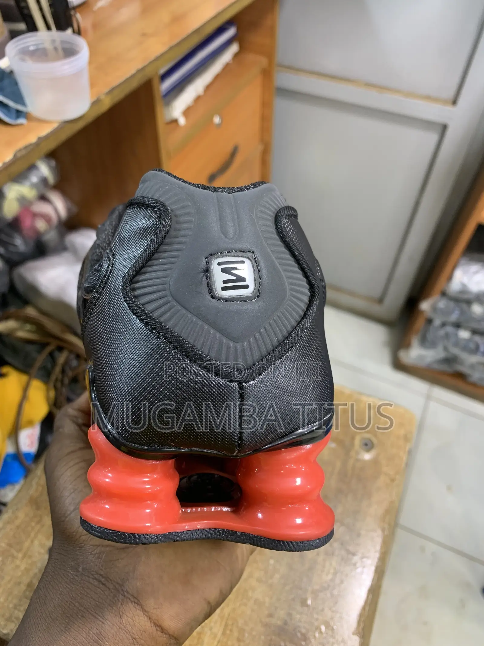 Nike Shox Red Black Metallic