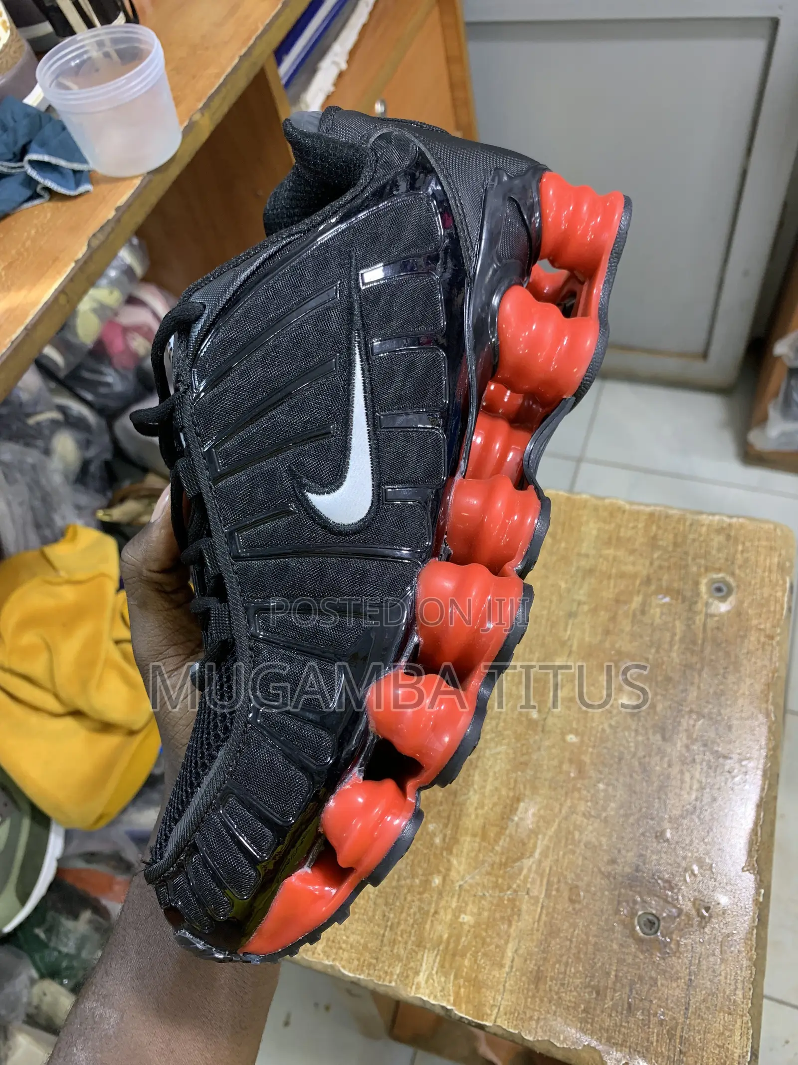 Nike Shox Red Black Metallic