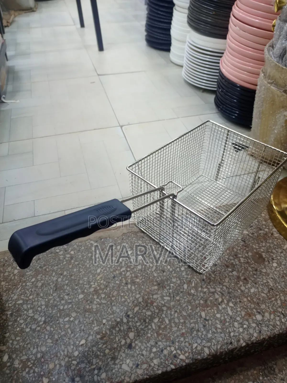 Rectangular Stainless Steel Mesh Deep Fryer Basket