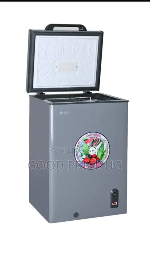 SPJ 130L Chest Freezer, Grey Single-Door Deep Freezer